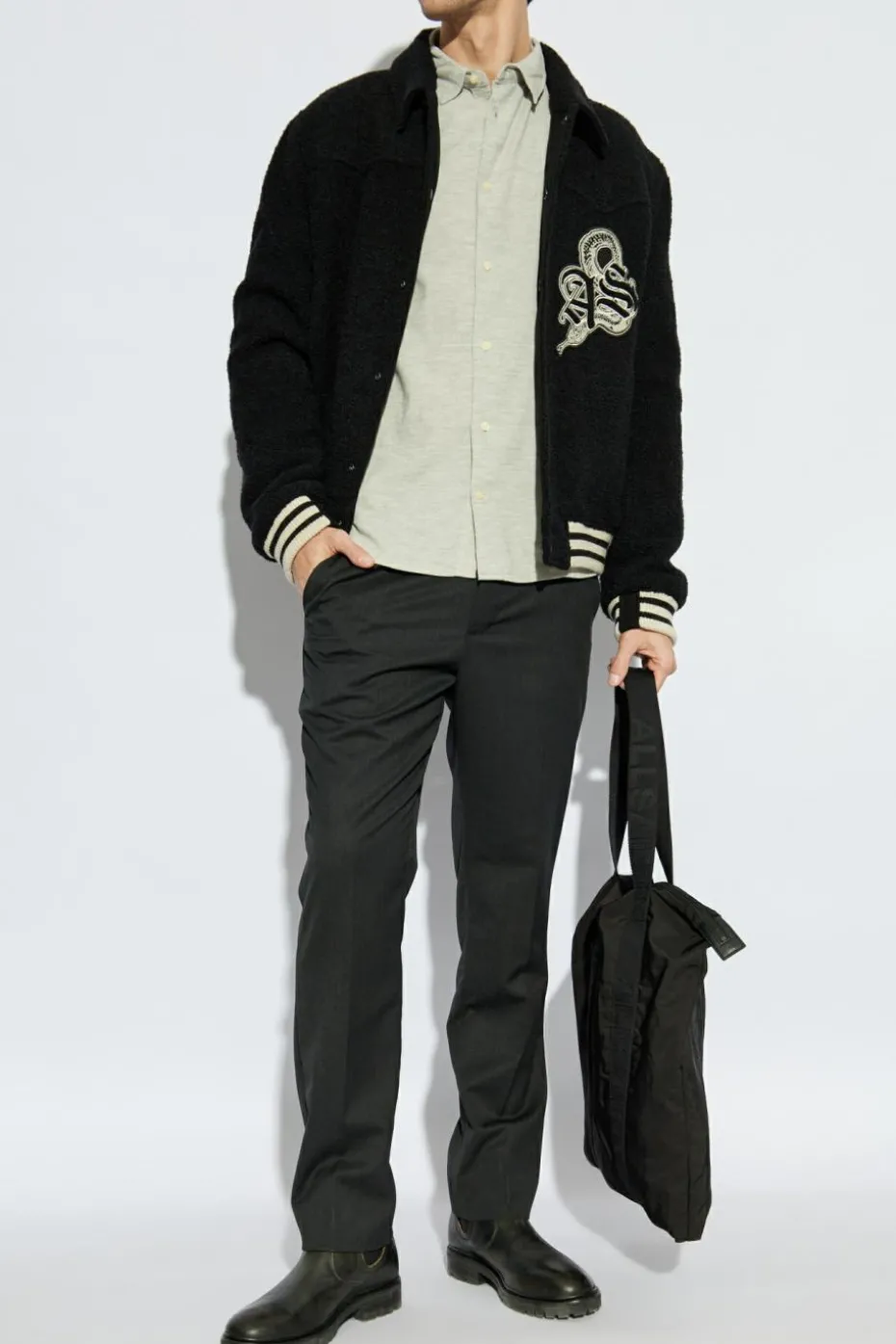 AllSaints SZARY Sztruksowa koszula `Lorella`
