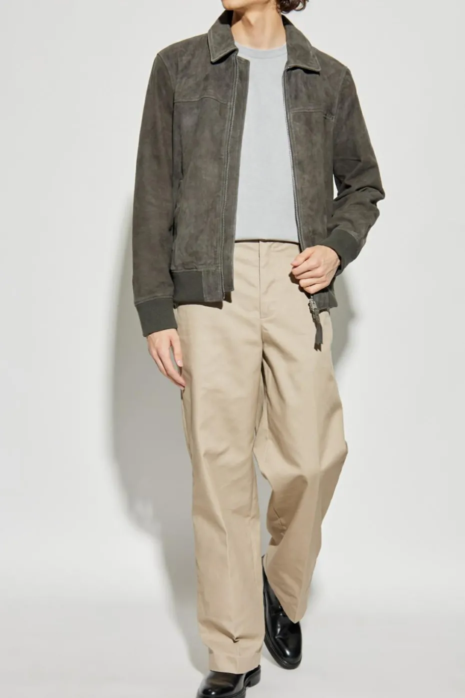 AllSaints SZARY T-shirt `Saka`
