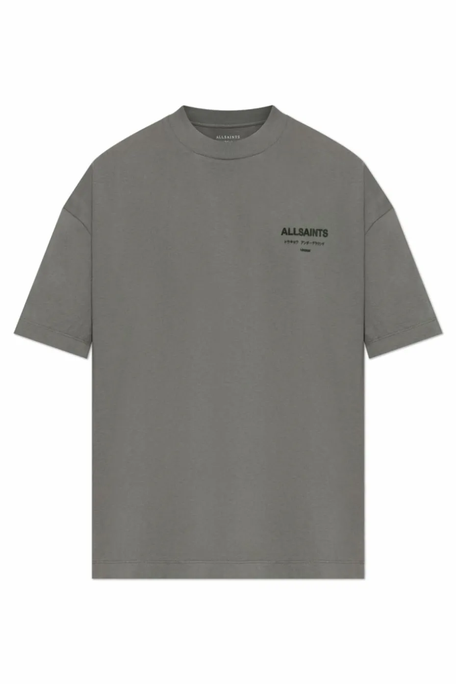 AllSaints SZARY T-shirt `Xander`