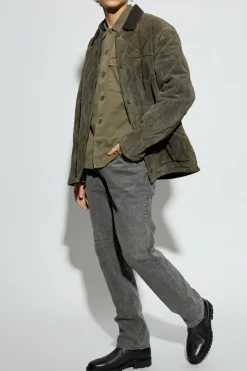 AllSaints ZIELONY Koszula `Spotter` z efektem `vintage`