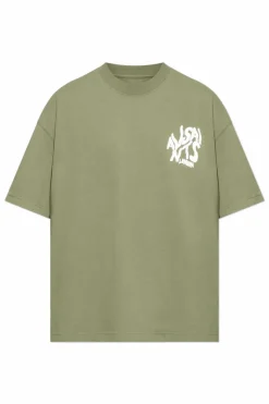 AllSaints ZIELONY T-shirt `Orlando`