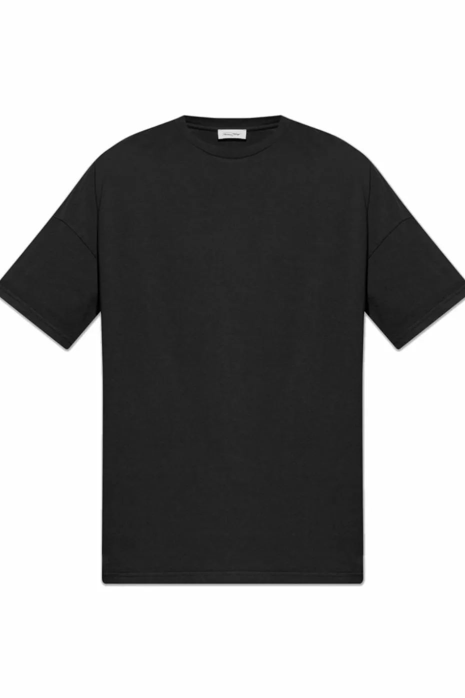 American Vintage CZARNY T-shirt z okrągłym dekoltem