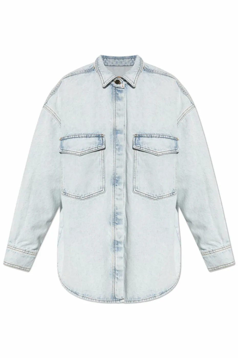 American Vintage jasnoniebieski Jeansowa koszula typu `oversize`