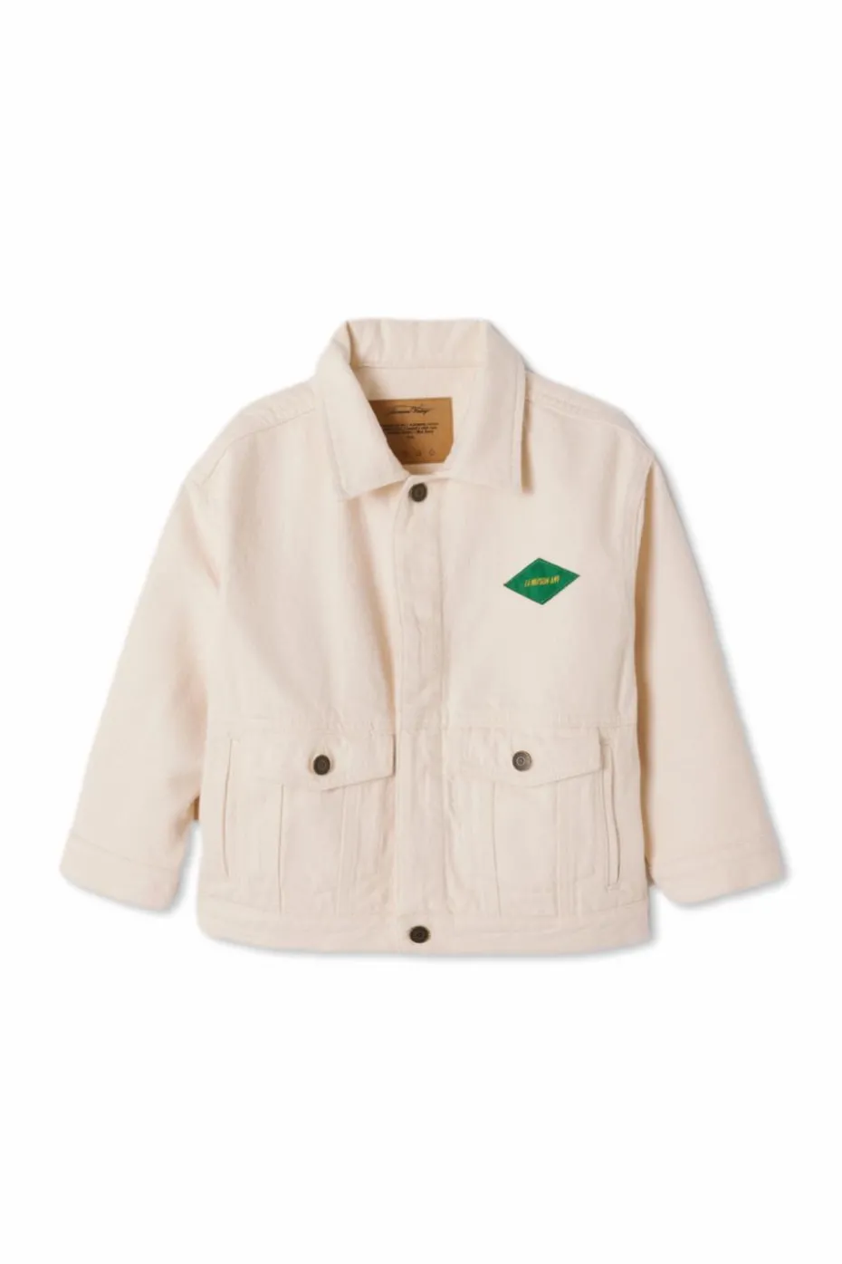 American Vintage Kids kremowy Kurtka z logo