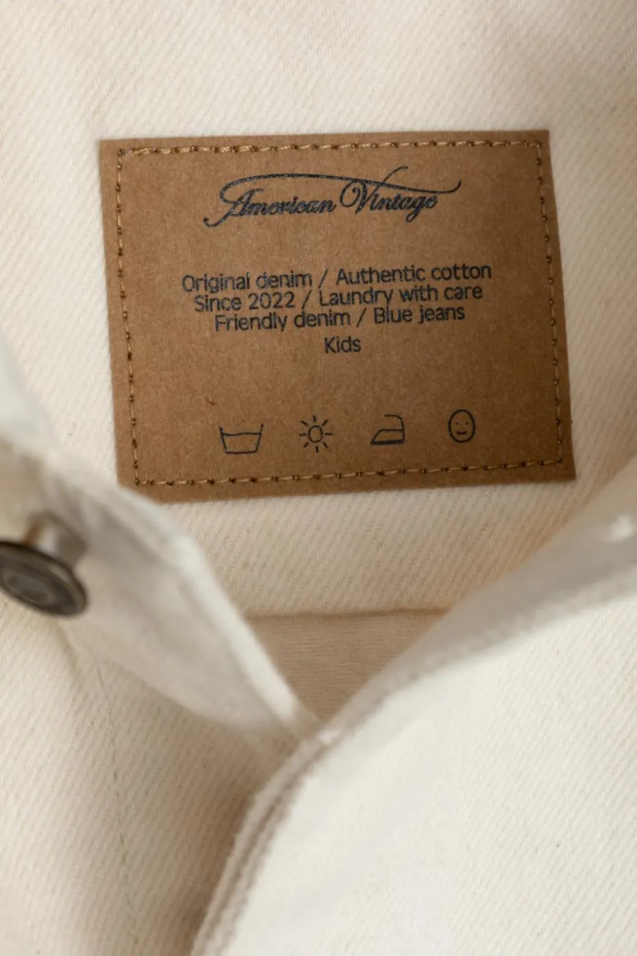 American Vintage Kids kremowy Kurtka z logo