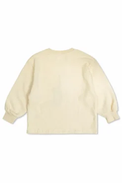 American Vintage Kids kremowy Bluza z wyszytym logo