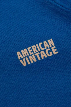 American Vintage Kids NIEBIESKI Bluza z nadrukowanym logo