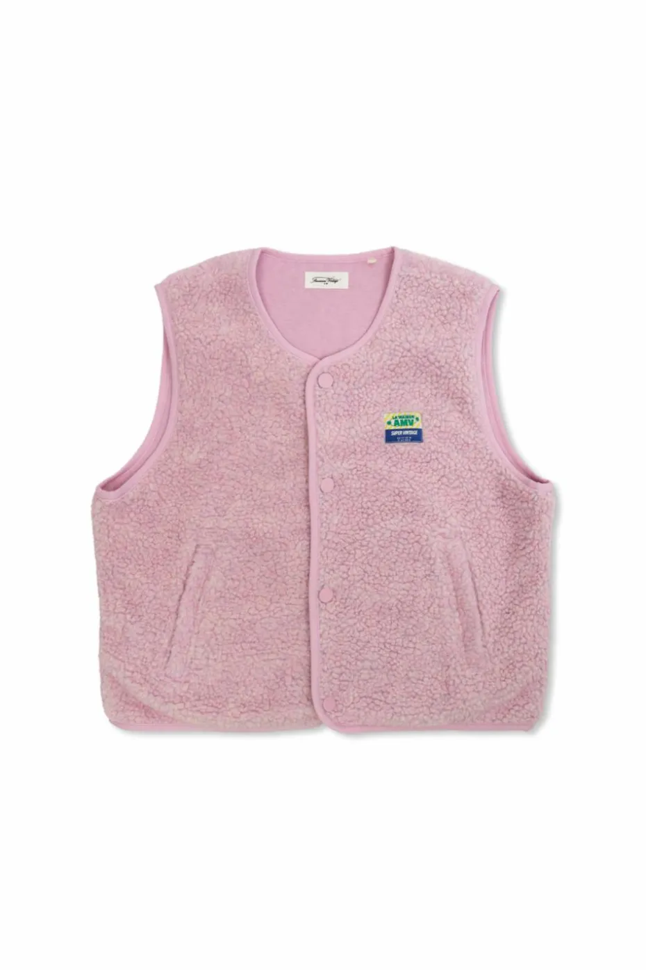 American Vintage Kids RÓŻOWY Kamizelka z logo