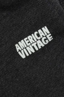 American Vintage Kids SZARY Szorty z nadrukowanym logo