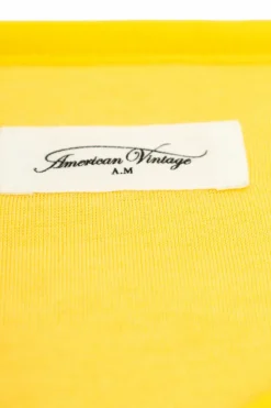 American Vintage Kids ŻÓŁTY Futrzana kamizelka