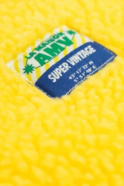 American Vintage Kids ŻÓŁTY Futrzana kamizelka