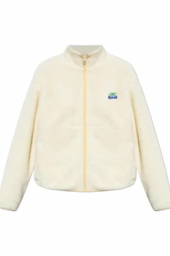 American Vintage kremowy Futrzana bluza z naszywką z logo