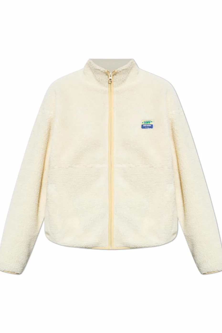 American Vintage kremowy Futrzana bluza z naszywką z logo