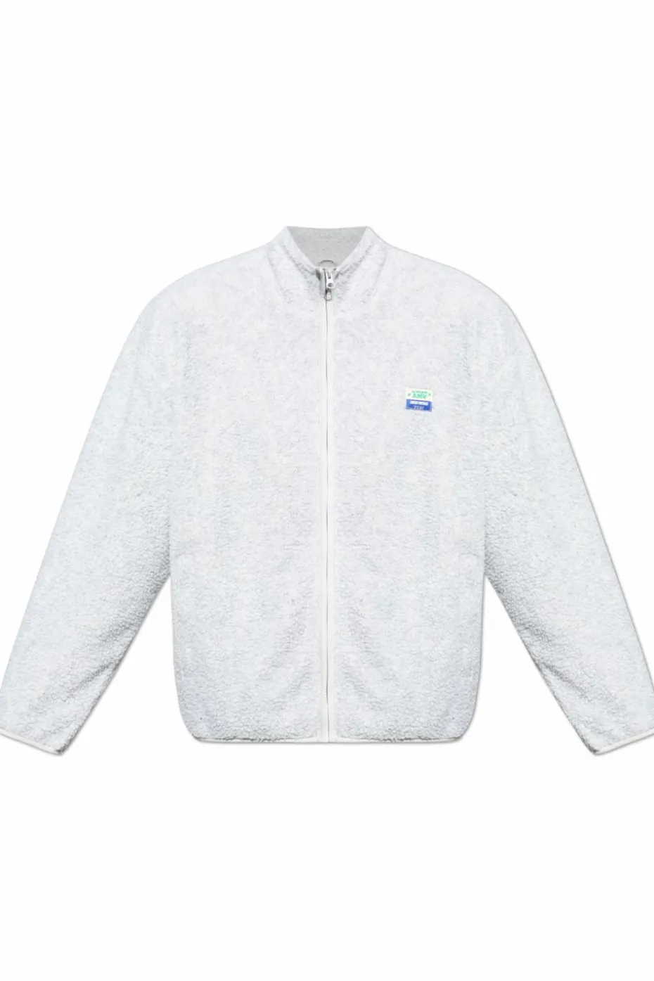 American Vintage SZARY Futrzana bluza z naszywką z logo