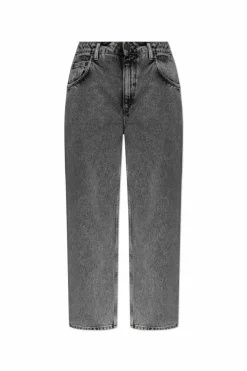 American Vintage SZARY Jeansy z wysokim stanem