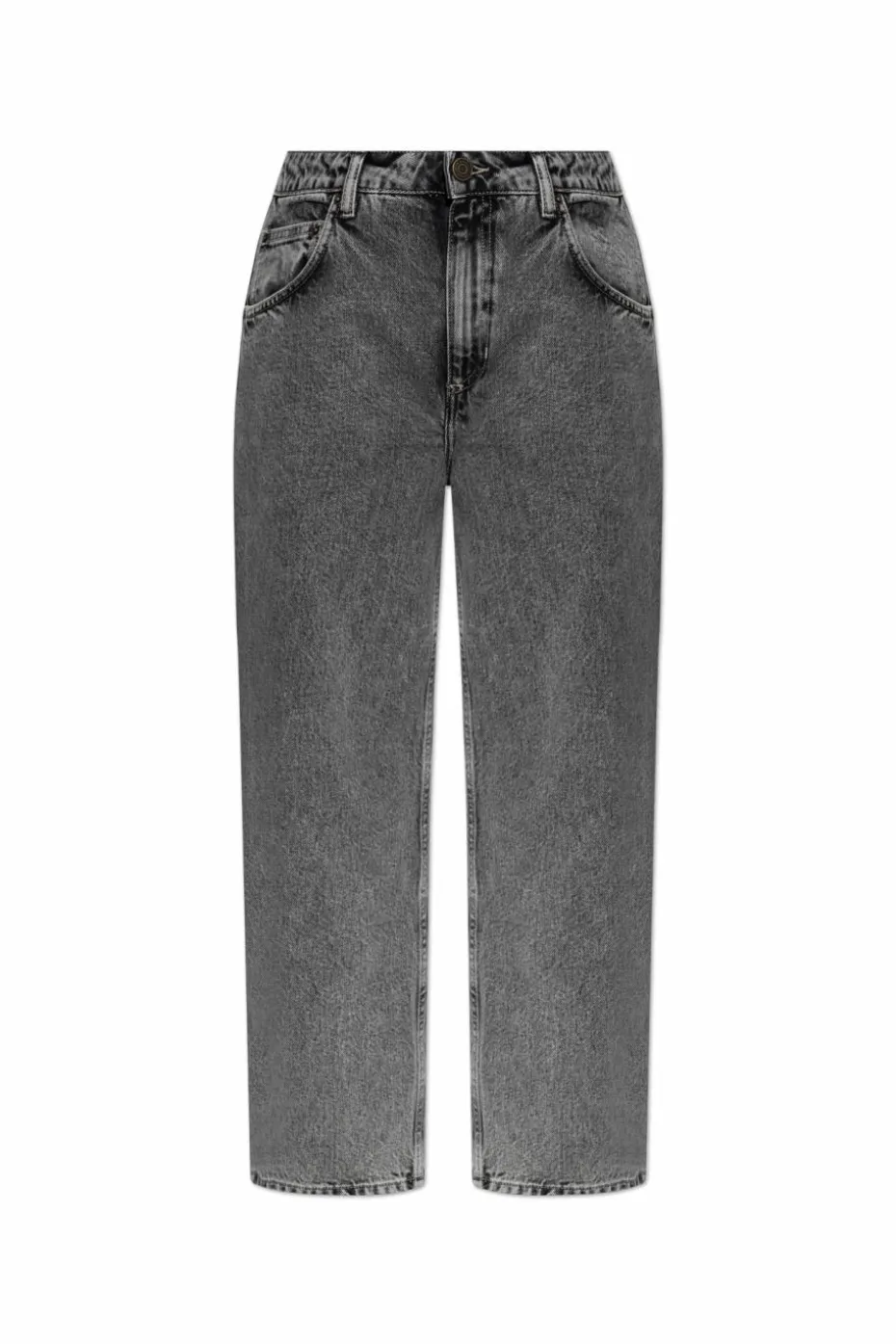 American Vintage SZARY Jeansy z wysokim stanem