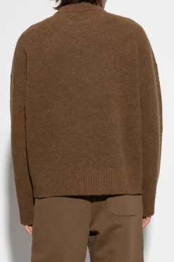 Ami Alexandre Mattiussi BRĄZOWY Sweter z logo