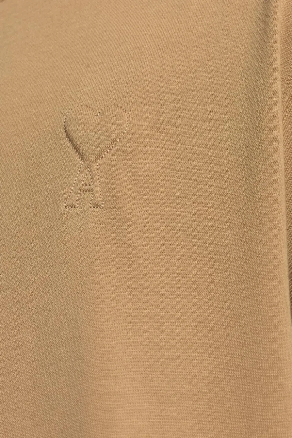 Ami Alexandre Mattiussi beżowy T-shirt z logo