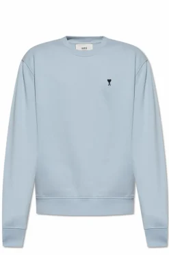 Ami Alexandre Mattiussi jasnoniebieski Bluza z logo