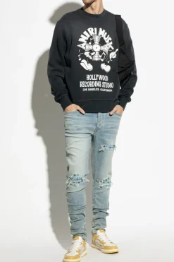 Amiri CZARNY Bluza z nadrukiem