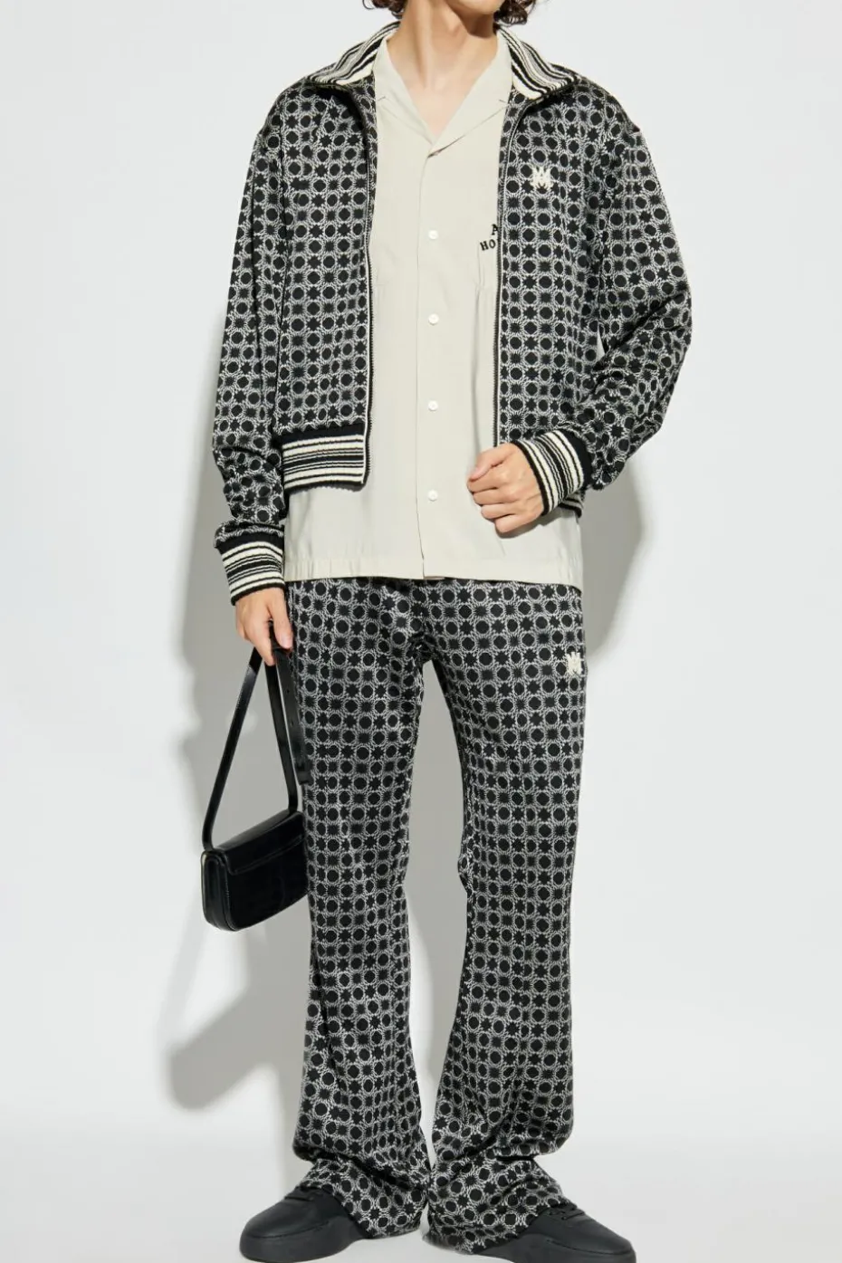 Amiri CZARNY Bluza ze stójką
