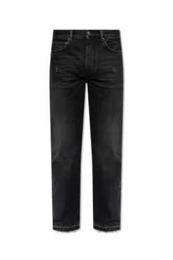Amiri CZARNY Jeansy z efektem `vintage`