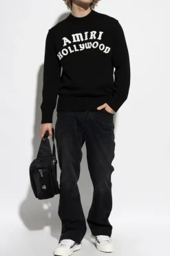 Amiri CZARNY Jeansy z logo