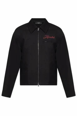 Amiri CZARNY Kurtka z logo