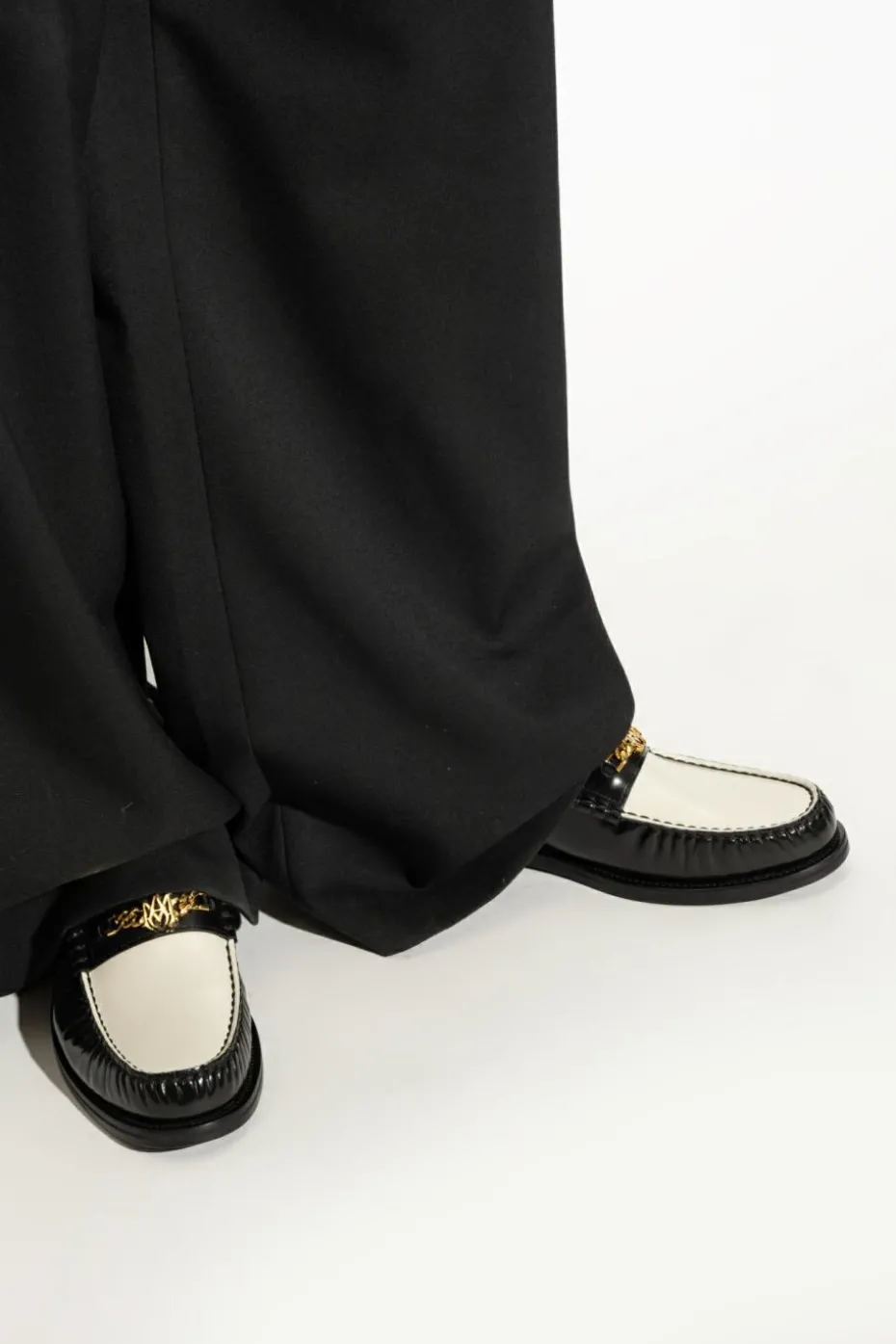 Amiri CZARNY Skórzane buty `Two Tone Ma Chain`