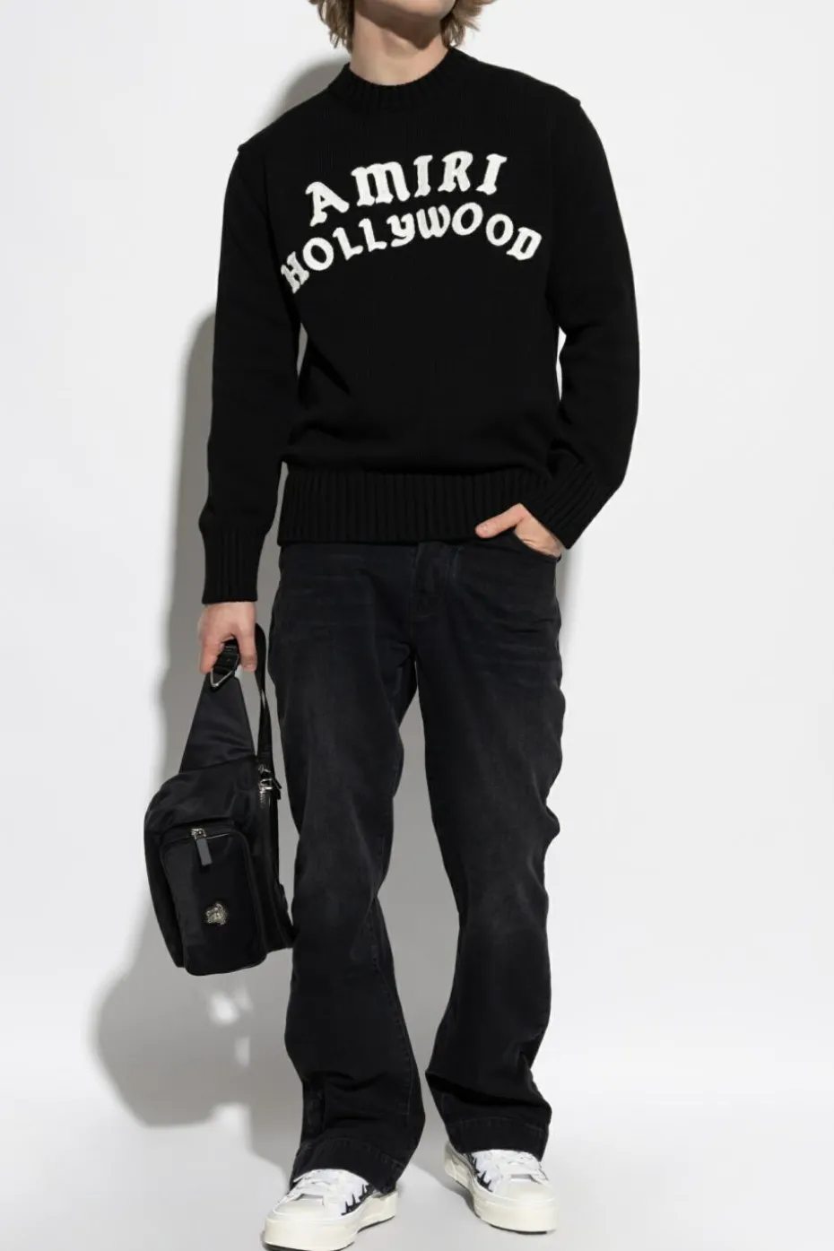 Amiri CZARNY Sweter z logo