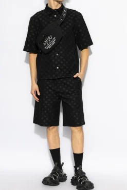 Amiri CZARNY Szorty z monogramem