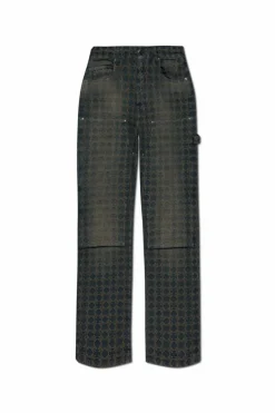 Amiri GRANATOWY Jeansy z logo