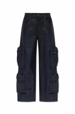Amiri GRANATOWY Jeansy z logo