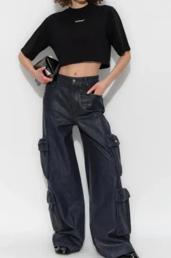 Amiri GRANATOWY Jeansy z logo