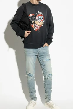 Amiri jasnoniebieski Jeansy z logo