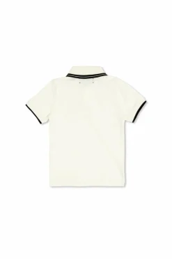 Amiri Kids kremowy Polo z nadrukiem
