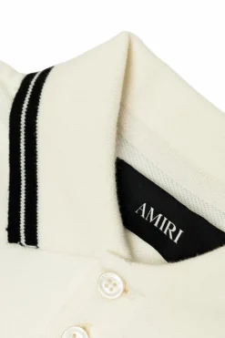 Amiri Kids kremowy Polo z nadrukiem
