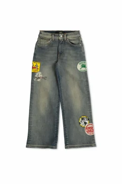 Amiri Kids SZARY Jeansy z kolorowymi nadrukami