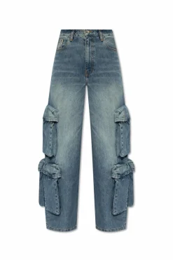 Amiri NIEBIESKI Jeansy typu ‘cargo’