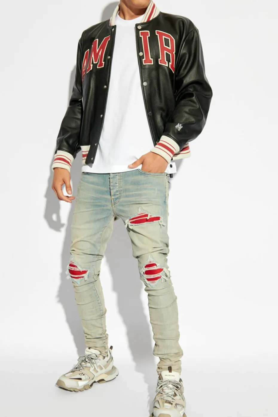 Amiri NIEBIESKI Jeansy typu `skinny`