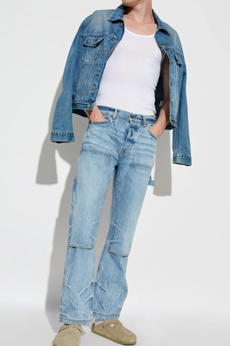 Amiri NIEBIESKI Jeansy z logo