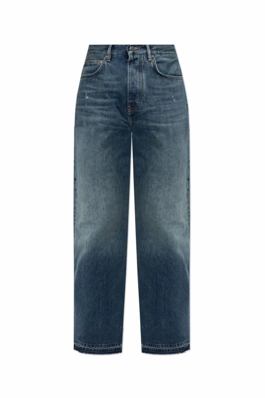 Amiri NIEBIESKI Jeansy z efektem `vintage`
