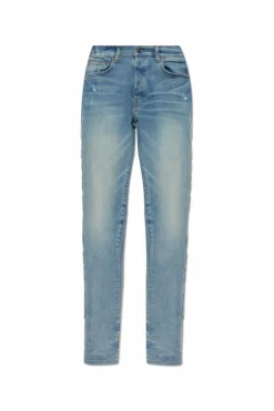 Amiri NIEBIESKI Jeansy z logo