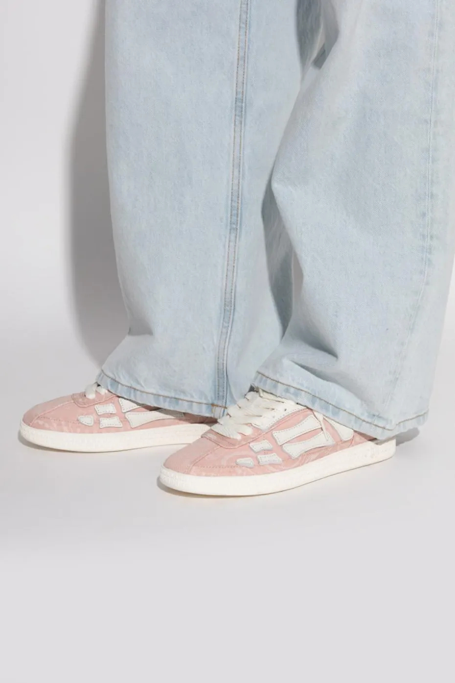 Amiri RÓŻOWY Buty sportowe `Bandana Denim Pacific Bones`