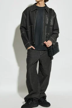 Amiri SZARY T-shirt z logo