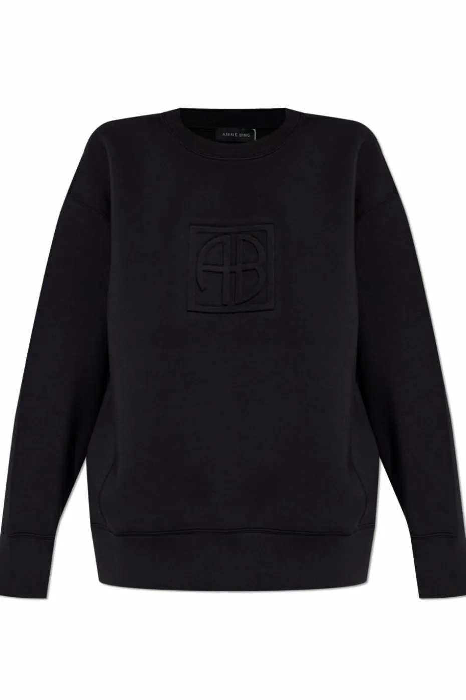 Anine Bing CZARNY Bluza z logo