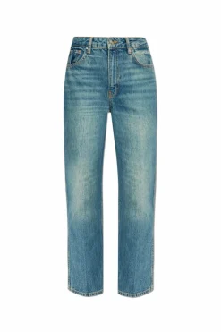 Anine Bing NIEBIESKI Jeansy z logo