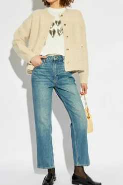 Anine Bing NIEBIESKI Jeansy z logo