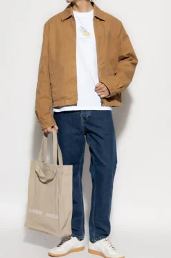 A.P.C. BIAŁY T-shirt z nadrukiem