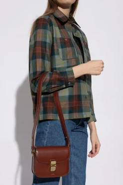 A.P.C. BRĄZOWY Torba na ramię ‘Grace Mini’